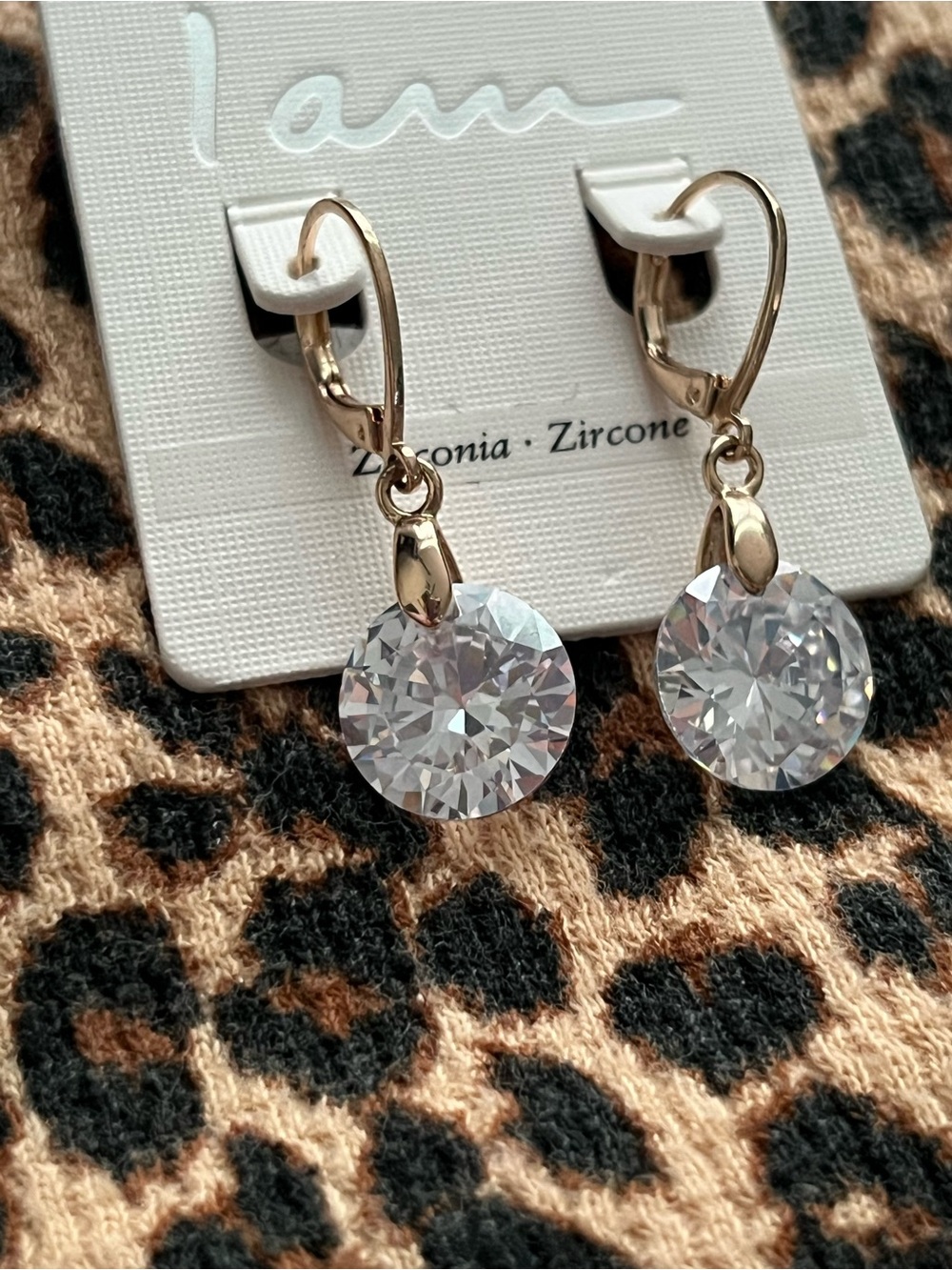 Goldtone Zirconia Drop Earrings